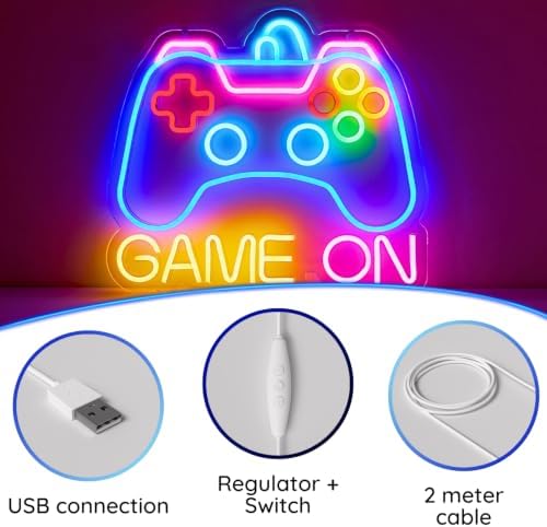 Neon Lights Gamer Room Decor, LED Gaming Lights, Boys Bedroom Decor - Image 4