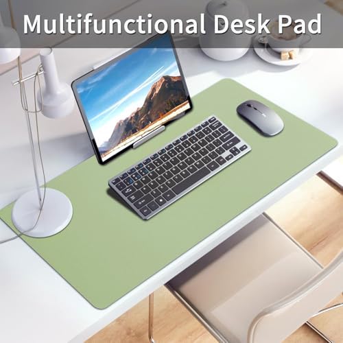 Bloss Green Desk Mat, Mouse Pad, Waterproof Leather Desk Pad, Desk Matt for Desktop, Non-Slip Desk Pad Mat for Office Work/Home (27.6 x 13.8 Inches) - Image 3