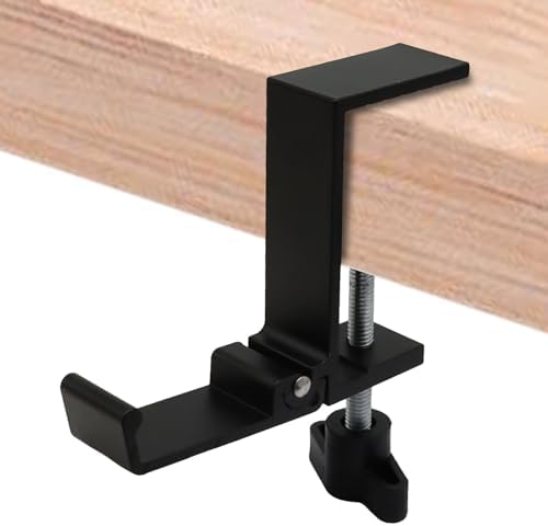 2 Pack Foldable Aluminum Headphone Hanger, Black - Image 2