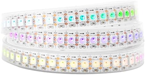 BTF-LIGHTING WS2812B IC RGB LED Strip,UL Listed,Pure Gold Wires,DC5V 3.28FT 144LED 5050SMD,Individually Addressable,Flexible for DIY Chasing Full Color Project,IP67(No Adapter or Controller) by BTF-LIGHTING