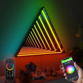3D Infinity Mirror Light, 12in/30cm Triangle RGB Tunnel Light, 358 LEDs by XQDUPDA