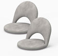 2Pcs Floor Chair with Adjustable Back Support for Kids and Adults | 5-Position Folding Floor seat with Soft Sponge & Velveteen Cover, Indoor Outdoor Use, Meditation, Gaming, Camping(Gray) by Cuzobro