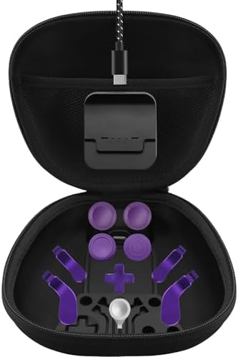 Complete Component Pack for Xbox Elite Controller Series 2 - Accessories Includes 1 Controller Carrying Case, 1 Charging Dock, 4 Thumbsticks, 4 Paddles, 1 Adjustment Tool and 1 Charging Cable(Purple) by BSUZUN
