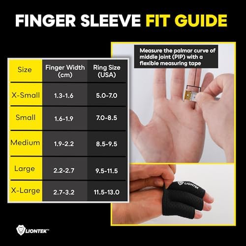 LIONTEK Triple Flow Finger Sleeve V3 Pair — Joint Support & Compression for Activity, BJJ, Fitness, Volleyball, Basketball, and More (X-Large) - Image 6