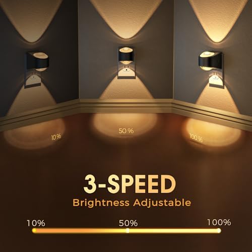 Briignite Projector Night Light, Rotating Lights Plug into Wall Warm,2 Pack - Image 2