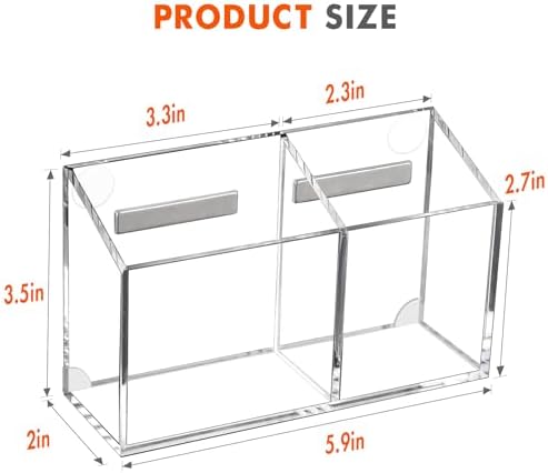 BEYGORM 2 Pack Magnetic Dry Erase Marker Holder for Whiteboard,Non-slip Acrylic Magnet Pen Holder for Fridge Refrigerator,Locker Organizer for Work,Locker Accessories,Pencil Cup,Marker Organizer - Image 2