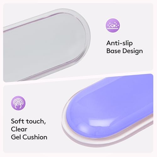 Gel Keyboard Wrist Rest Pad Set, Ergonomic Keyboard Mouse Wrist Support for Typing Pain Relief, Upgrade Wrist Rest Support Pad, Purple Color Block - Image 6