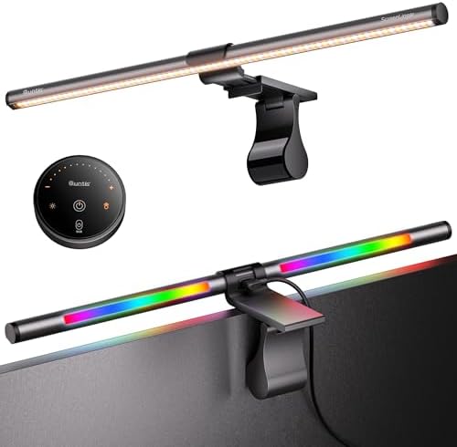 Quntis RGB Monitor Light Bar with Remote, Flat Curved & Ultrawide Fits by Quntis