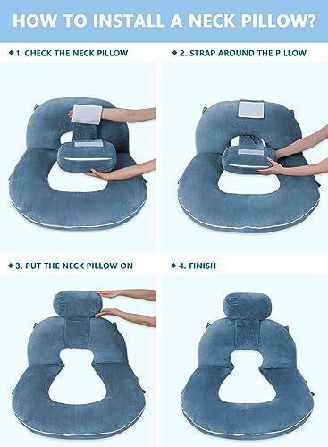 INSEN Reading Pillow, Back Pillow for Sitting in Bed and Couch - Image 3