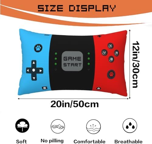 Gamer Gifts for Teen Boys, Gaming Boy Room Decor, Gaming Accessories for Teen Boy, Gamer Pillow Case Imitation Linen Material，12 x 20 inches 1-Pack (No Inserts) - Image 5