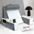 Reading Pillow for Bed Sitting Up Husband Pillow with Arms & Cup Holders by Morelexa