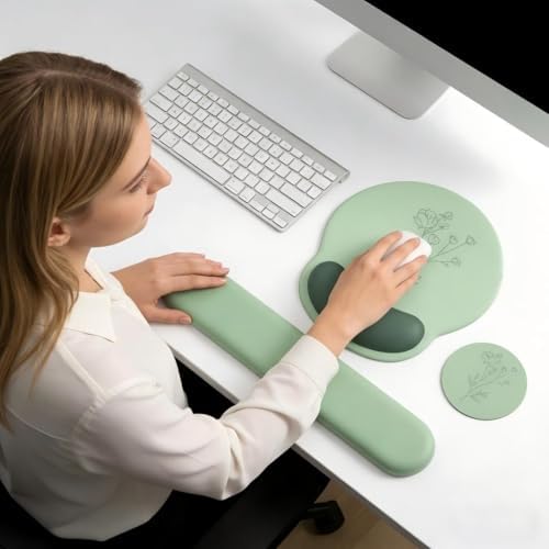 Mouse Pad with Keyboard Wrist Rest,Ergonomic Mousepad Support Set - Image 7