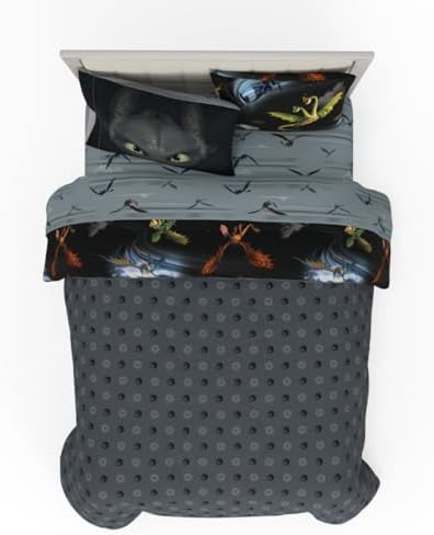 How to Train Your Dragon Kids Bedding Super Soft & Cozy Reversible Microfiber Comforter and Sheet Set with Sham, 7 Piece Full Size, (Officially Licensed Product) By Franco - Image 2