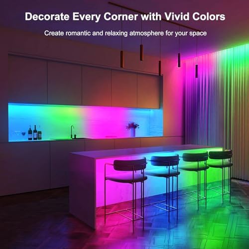 echosari 9.8FT 90Led RGB Strip Lights Battery Powered Remote Control, 8 Modes, Dimmable, Timer, Self-Adhesive, Cuttable, Waterproof, for TV Computer Monitor/Screen Decor (Pack of 3) - Image 6