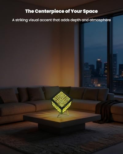 Nobiggie Infinity Mirror Cube Light, Hypercube RGB Lighting, Black, 4.4 in - Image 6