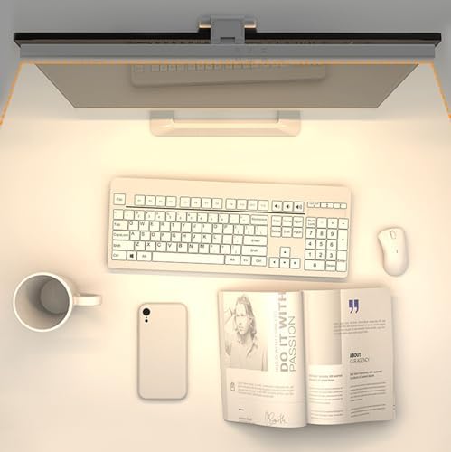 Computer Monitor Lamp, Screen Monitor Light Bar for Eye Caring, Screen Monitor Light Bar with Backlight for Eye Caring, E-Reading LED Task Lamp with Dimming Adjustment, Perfect for Reading and Study - Image 4