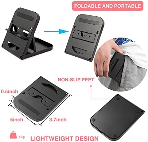 Nintendo Switch Stand/Switch LITE Stand,Foldable,Adjustable and Portable table play stand for N-switch console playing and charging,Compatible with ipad/ Mini/iPad Pro Air, smartphone and kindle - Image 6