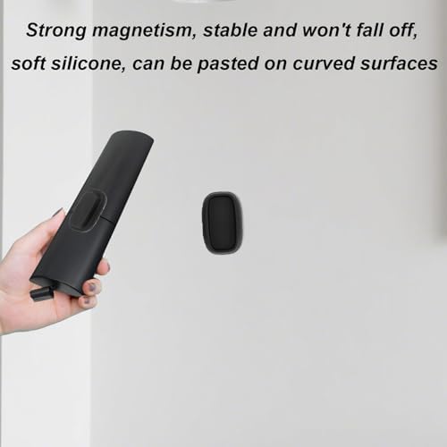 Penitue 4pcs Magnetic Remote Control Holder, Wall Mount Stronger Magnetic Silicone TV Remote Holder No-Drill Self-Adhesive Storage Caddy Rack for Home Bedroom (Black) - Image 4