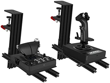 Hikig 2 Set Desk Mount for Flight Sim Game Joystick, Throttle and HOTAS Systems - Compatible With Logitech X56, X52, X52 Pro, Thrustmaster T-Flight HOTAS, T.16000M, TCA by Hikig