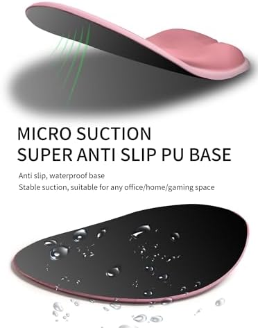 Palm-Rest and Wrist-Hugging Mouse Pad Wrist Rest, Ergonomic Wrist Support with Curve Fitting Cushioned Memory Foam for Carpal Tunnel Pain Relief, 9.9 x 8.3 Inch, Blush Gradient - Image 6