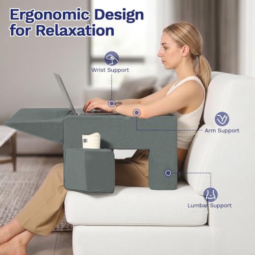 Lap Desk Pillow for Laptop, Foldable Ergonomic Reading Pillow for Gaming - Image 5