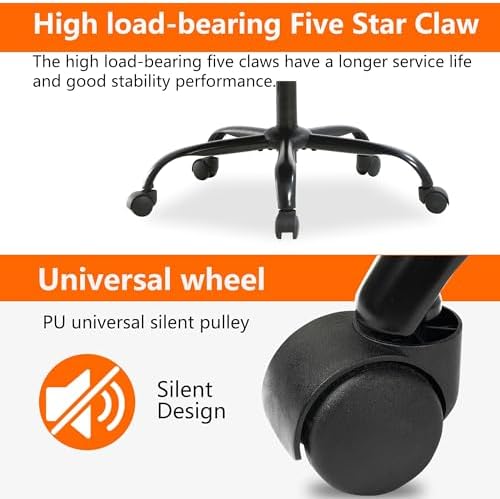 High Back PU Leather Gaming Chairs Computer Chair with Headrest & Lumbar Support, Height Adjustable Wide Seat Gamer Chair Gaming Chairs for Adults, Game Chair with Footrest & Armrest - Image 6