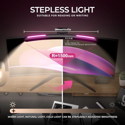 Monitor Light Bar Curved, RGB Backlight, Computer Screen Lamp - Image 4