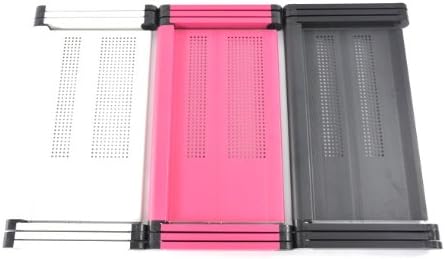 Adjustable Vented Laptop Table Stand Lapdesk Portable Bed Tray Tablet Book Stand Push Button Joints up to 17" (Pink) - Image 9