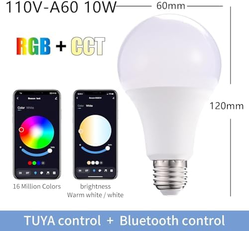 Smart Light Bulbs,WiFi & Bluetooth LED Light Bulb that Compatible with Alexa & Google Home, Color Changing Light Bulb, 9W A19 E26 2.4Ghz WiFi Light Bulbs 60 watt Equivalent, - Image 3