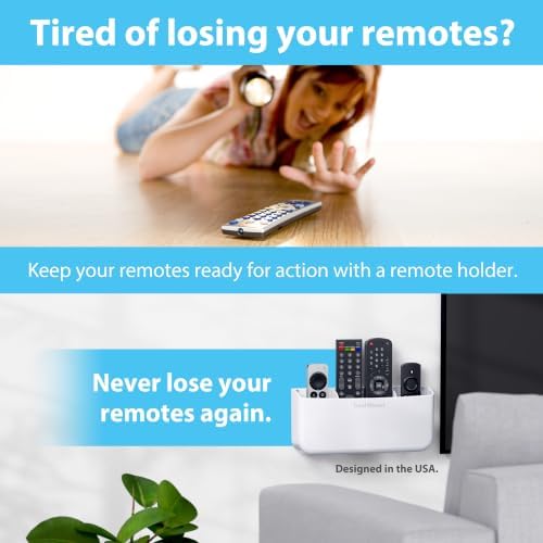 TotalMount Drop-Free Remote Holder – Removable Adhesive Strips – XL White - Image 2