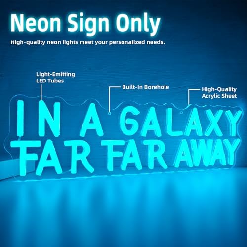 In A Galaxy Neon Sign Star Movie LED Sign for Game Room Bedroom Adjustable in A Long Time Ago A Galaxy Far Far Away Neon Wall Art for Fans Christmas Holiday Gifts - Image 4