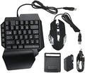One - Handed RGB Gaming Keyboard and Mouse Combo, USB Wired LED Backlit Keyboard with Mouse and Converter, 35 Keys Mini Gaming Keypad Set for Android, for iOS 13.4 Or Less by ciciglow