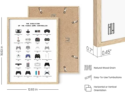HAUS AND HUES Video Game Poster for Teen Boys - Gamer Wall Decor for Boys Bedroom Posters, Gaming Poster for Gamer Room Decor (Beige Frame, 12x16) - Image 3