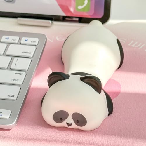 Cityhermit Upgrade Ergonomic Memory Foam Wrist Rest Support for Mouse Computer Arm Rest for Desk Cute Animals Wrist Pad Office Supplies Slow Rising PU Wrist Pad (Panda) by Focusoncreativegiftdesign