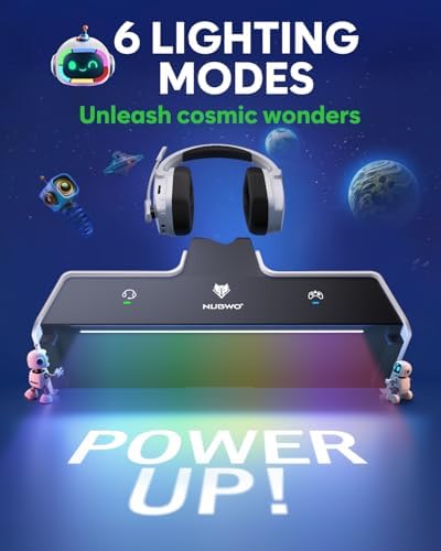 NUBWO G06 Pro Wireless Gaming Headset with Charging Station for Headset & PS5 Controller, 17ms Low Latency, 120H Battery Life, Dynamic 50mm Drivers-White (Only Compatible with PS5) - Image 3