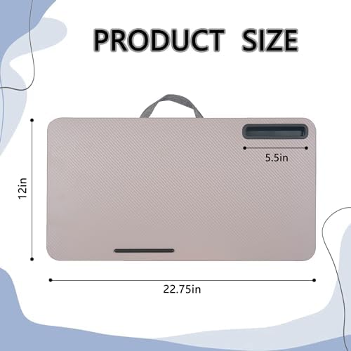 Portable Laptop Desk Fits Up to 16“ Laptops, with Tablet Slot, Built-in Cushion, Great for Home & Office,Lap Desk for Laptop,Lap Desk with Cushion (Grey Violet, Large) - Image 2