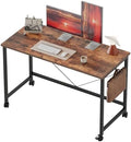 Mericonia 39x20 Inch Computer Desk with Wheels, Small Simple Rolling Desk by MERICONIA