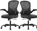 Synorla Office Chair|Ergonomic Desk Chairs (Pack of 2) | Flip-up Armrests,Mesh Computer Chair,High Back,Comfy Work,Adjustable Lumbar Support by Synorla