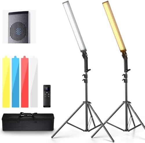 NEEWER Handheld 2.4G LED Video Light Stick Kit, Upgraded 40W Dimmable 3200K-5600K CRI97 with Stands/Filters/Carry Bag for Gaming Photography YouTube TikTok Video Recording, BH20B Ultra by Neewer