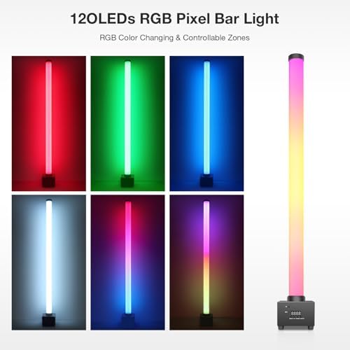 LED Stage Light Bar: 360° Full Coverage Lighting - 60W 120LED RGB Pixel Tube - Remote DMX Control - Great for DJ Party Live Show Band Club Event - Image 4