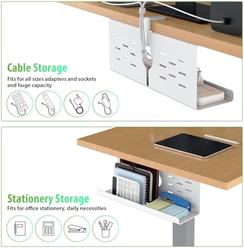 KEEGH 16 in Under Desk Cable Management Tray, Capacity Cable Tary, 3 Pack - Image 4