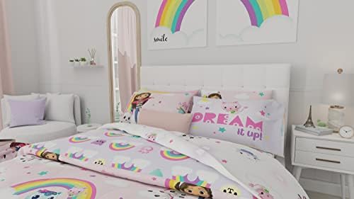 Gabby's Dollhouse Kids Full Size Bedding, 7 Piece Super Soft Cozy Reversible Comforter and Sheet Set with Sham, (Officially Licensed Product) By Franco - Image 5