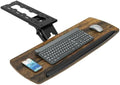 Keyboard Tray Under Desk with Storage Drawer, Height Adjustable Keyboard Tray Slide Out 360° Swivel Tilt, Ergonomic Under Desk Mount Keyboard & Mouse Holder for Gaming Home Office, 28''x11'' Vintage by 1