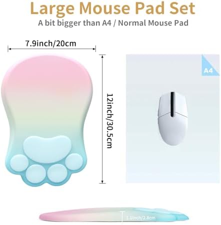 L-SPOUTTO Ergonomic Mouse Pad with Wrist Rest,Cute Mouse Pad Wrist Support - Image 4