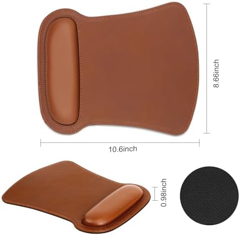 RICHEN Keyboard Wrist Rest Pad and Mouse Wrist Rest Support Mouse Pad Set,Sturdy & Comfortable & Lightweight for Easy Typing & Pain Relief-Ergonomic Support (Brown) - Image 2