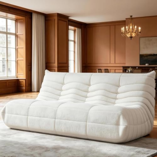 WHGBJA Oversized Bean Bag Chair for Adults with Memory Foam 3 Seater Couch | Floor Sofa Couch for Gaming, Reading, Bedroom, Living Room, Comfy, Boneless, Ergonomic by WHGBJA