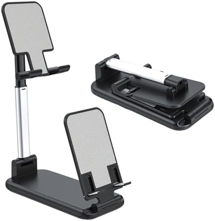 aceyoon Dual Device Desktop Stand, Adjustable Phone Tablet Holder for 4.6-12.9” Devices Versatile 2 in 1 Stand Game Stream Companion Foldable Bracket with Non-Slip Silicone for Smart Phone by aceyoon