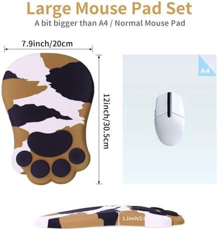 L-SPOUTTO Ergonomic Mouse Pad with Wrist Rest,Cute Mouse Pad Wrist Support - Image 4
