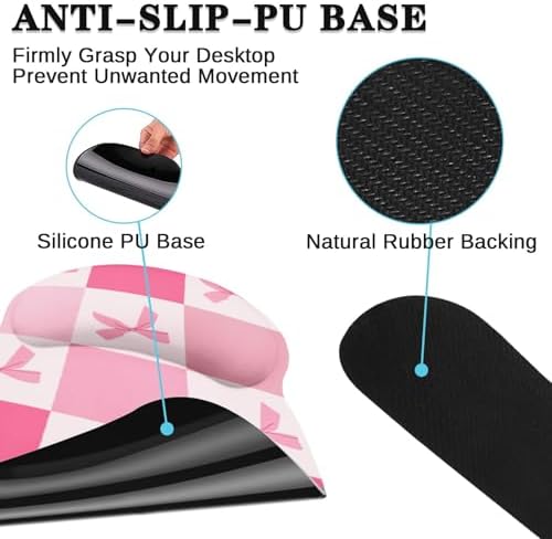 Arttown Keyboard Mouse Pad Set, 4 in 1 Desk Mat Set Kawaii Cute - Image 5