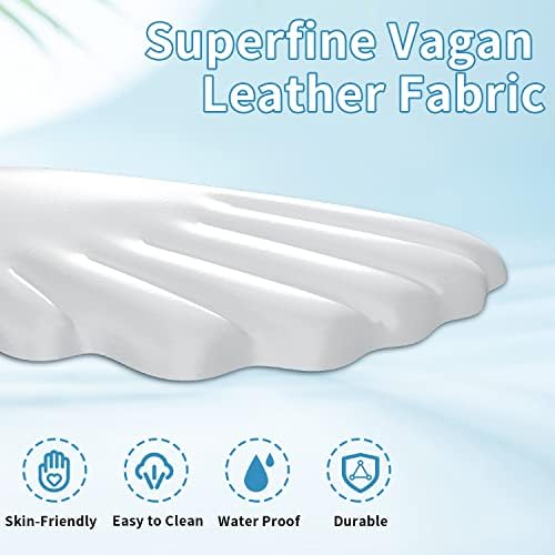 Sushret Angel Wing Cloud Keyboard Wrist Rest, Soft Leather Memory Foam Keyboard Wrist Support for Pain Relief, Ergonomic Anti-Slip Cute Computer Palm Rest for PC Gaming/Laptop/Hand Pad (1-Wing White) - Image 5
